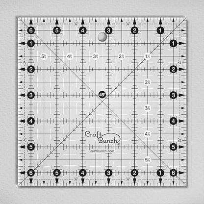 Non-Slip Square Quilt Template Ruler (6.5" x 6.5")