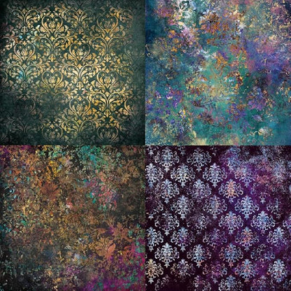 Aesthetic Scrapbook Paper Pad Vintage Patterned Paper 6×6,24 Sheets Single-Sided Boho Scrapbooking CardStock Papers Pad for Holiday Cardmaking DIY Origami Journaling.