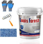 Louis Forest Epoxy Floor Paint, High-Gloss Marble Effect Coating, Epoxy Colored Sand Floor Paint, Wear-Resistant and Non-Slip for Indoor Outdoor (0.5KG-Sapphire blue)