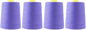 Mandala Crafts 4 Pack of Serger Threads Cones Spools - 20S/2 24000 Yards Polyester Periwinkle Threads for Sergers Machine and Overlock Quilting Sewing Machine