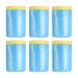 uxcell Pre-Taped Masking Film, 3ft x 82ft Plastic Paint Drop Cloth with Medium-Tack Painters Tape for Painting Spraying Protection Blue Film 6Pcs