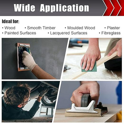 25 PCS Sandpaper, Sandpaper Assortment for Wood Metal Furniture Hand Sander Sand Paper 80/120/150/220/320 Grit Sandpaper Sheets Cut for Use 9" x 11"