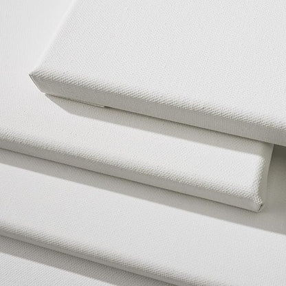 PHOENIX 8x8 Inch 6 Pack Artist Canvas - Small Square Stretched Canvases for Painting - 3/4 Inch Profile, 100% Cotton 11 Oz. Gesso Primed White Blank Professional Canvas Oil & Acrylic Paints