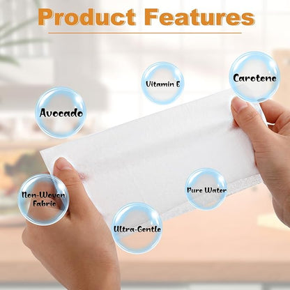 200 Pack Makeup Remover Wipe Bulk, Individually Wrapped Makeup Remover Wipes, Alcohol Free Facial Cleansing Wipes, Makeup Wipe with Vitamin E, Gentle Face Wipes for Travel Hotel(White)