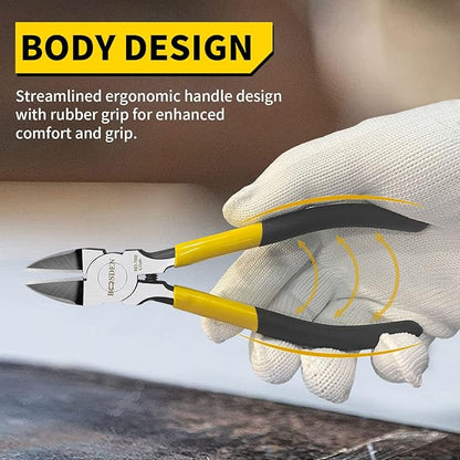 Wire Cutters 5 Pack, 6 inch Flush Cutters, BOOSDEN Spring Loaded Cutting Pliers,Precision Side Cutters,Sharp Diagonal Cutters,Small Wire Snips for Crafting