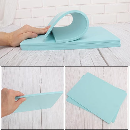 4 Pcs 8.5"x11" Rubber Carving Blocks, A4 Linoleum Blocks, Stamp Carving Blocks for Printmaking, Linocut Artists, Crafts and More,(Blue) by KUKLIPJIM.