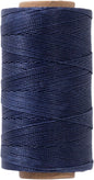 Heavy Duty Round Waxed Thread 0.8mm, 218 Yards, Dark Blue, Bonded Thick Polyester Wax Coated Cord for Leather Sewing, Upholstery, Whipping Twine, Basket Weaving and Macrame Making