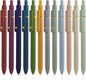 Gel Pens, 12 Pcs Black Ink Pens for Women, 0.5mm Fine Point Smooth Writing Pens, High-End Series Retractable Pens for Journaling Note Taking (12 Pcs Gold Morandi and Vintage)