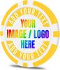 50 Custom Poker Chips, Personalized with Your own Logo, Photo or Text - 11.5g Casino Chips for Poker Gram, Tournaments, Business Card, Token