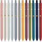 Ddaowanx Gel Pens, 12 Pcs 0.5mm Quick Dry Black Ink Pens Fine Point Smooth Writing Pens, Cute Office School Supplies Gifts for Women (12 Pcs Vintage+Morandi-Black Ink)