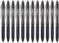 ParKoo Retractable Erasable Gel Pens Clicker Fine Point 0.7 mm, No Need for White Out, Black Ink for Completing Sudoku and Crossword Puzzles, 12-pack