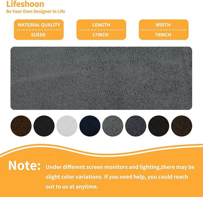 Fabric Repair Patches, 17X79 Inch Self-Adhesive Suede Patches Tape Durable, DIY Large Fabric Repair for Sofa, Couches, Furniture, Chair, Clothing （17X79 Inch, Dark Brown）