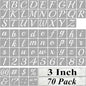 3 Inch Alphabet Letter Stencils for Painting - 70 Pack Letter and Number Stencil Templates with Signs for Painting on Wood, Reusable Cursive Letters Stencils for Chalkboard Wood Signs & Wall Art