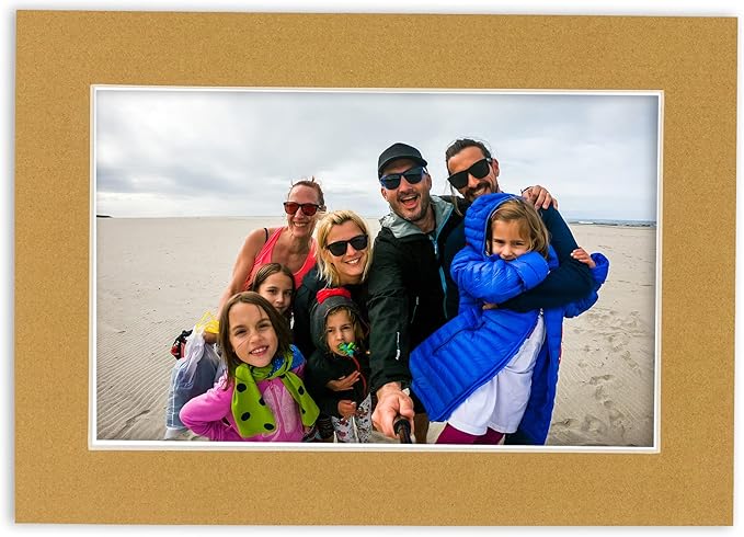 8x10 Mat for 6x8 Photo - Precut Rattan Beige Picture Matboard for Frames Measuring 8 x 10 Inches - Bevel Cut Matte to Display Art Measuring 6 x 8 Inches - Acid Free Pack of Ten MATS