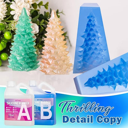 38 oz Liquid Silicone Mold Making Kit, 15A Mold Making Liquid Silicone Rubber, Volume Ratio 1:1, Color Sapphire Blue, Suitable for Making Silicone Molds for Resin, Soap, Concrete, Wax