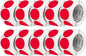 Perco Red 3-Inch Perforated Circle Dot Sticker Labels — 10 Rolls, 5,000 Round Stickers — with Permanent Adhesive for Moving Boxes, Sale Signage, Displays, Status Messaging—Made in USA