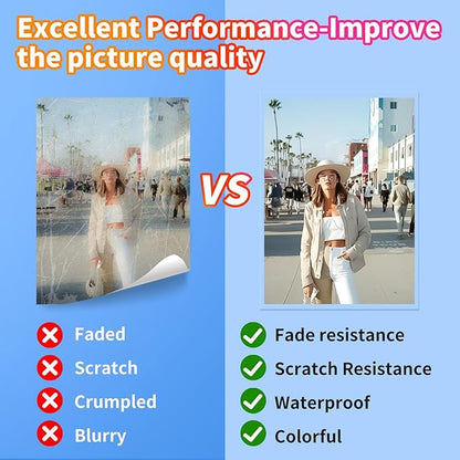 Uinkit 4Mil Thicker Single-Sided Self-Adhesive Laminating Sheets, 60Pack (More Value) Letter Size 8.5x11"- Peel & Stick for Teachers, Office & Home Crafting - No Heat Machine Needed