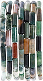 Natural Indian Agate Cylinder Tube Beads 4x13mm 38cm/str Loose Semi Gemstone Stone Beads for Making Bracelets Necklace Earrings