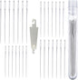 Large Eye Sharp Stitching Needles for Needlework 1.75-2.5 inches - 28 Embroidery Needles for Hand Sewing Variety Sizes in a Handy Storage Tube