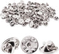 100pcs Pin Backs, Blank Pins Scatter Butterfly Clutch Pin Holder Enamel Pin Locking Backs Tie Tacks Jewelry Pin Backings Clasp for Brooch Lapel Hat Uniform Badges Tie Tack (Silver)