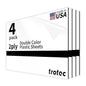 Trotec TroLase | 12"x20"x1/16", 4 Pcs | Gloss White/Black | 2 Ply | Modified Acrylic | Laser Engraving Double Color Plastic Sheet | Engraving Blanks for Laser, Saw, Guillotine | Made in USA