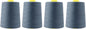 Mandala Crafts 4 Pack of Serger Threads Cones Spools - 20S/2 24000 Yards Polyester Slate Gray Threads for Sergers Machine and Overlock Quilting Sewing Machine