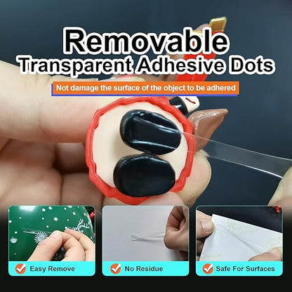 504 Pcs Clear Removable Adhesive Dots, Glue Point Dots for Crafts Balloons Poster, Double Sided Sticky Round Dots (0.39 Inch)