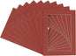 Pack of Ten 8x10 Mats Bevel Cut for 6x8 Photos - Acid Free Brick Red Precut Matboards for Pictures, Photos, Framing - 4-ply Thickness