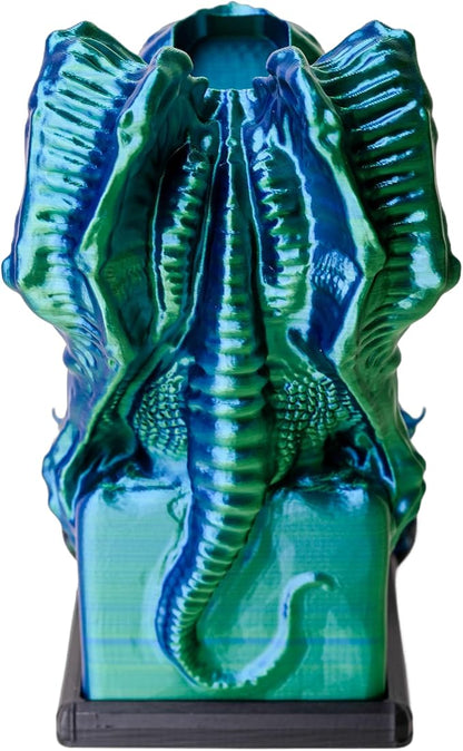 3D BEST-Q Cthulhu DND D&D Dice Tower，3D Printed Compatible with Dungeons and Dragons, 28mm Miniature Wargaming, Tabletop RPGs, Wargame Scenery, Endless Deep Sea Series (Blue&Green)