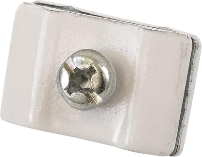 Gridwall Joining Clip Connectors for Grid Panels, Powder-Coated or Chrome Plated Steel (Quantity 10) (10, White)