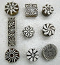 Pack of Nine Wooden Block Stamps/ Tattoo/ Indian Textile Printing Blocks