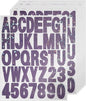 Starboling Letter Stickers,2 inch 8 Sheets Purple Alphabet Sticker,Self Adhesive Vinyl Letter Stickers Mailbox Numbers,for Arts Crafts Outdoor Sign Poster Mailbox Sign Doors Mailboxes Car Truck
