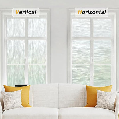 Haton Window Privacy Film, Frosted Glass Privacy Window Clings, Sun Blocking Frosting Opaque Coverings, Static Cling Removable Decorative Stickers for Home Door, Non-Adhesive 29.5" x 78.7"