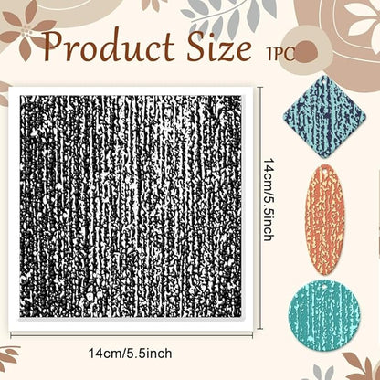 CHGCRAFT Polymer Clay Texture Sheets Sandpaper Texture Silicone Clay Texture Mat Silicone Texture Stamps Clay Modeling Pattern Pad for DIY Clay Jewelry Earrings Clay Mat