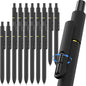 16 Pcs Gel Pens - 0.7mm Fine Point Smooth Writing Fidget Pens, Quick-Dry Long Lasting Black Ink, Office & School Supplies Men Women Student (16 Count, Black Ink)