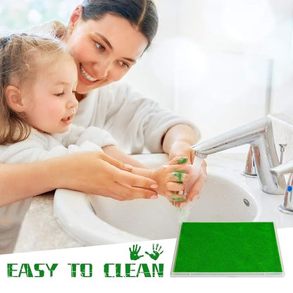 Ink Pad, 5x4'' Washable Non-Toxic Ink Stamp Pad for Baby Footprint Handprint, Green