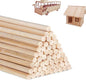 1/4 x 36 Inch 25PCS Dowel Rods Wood Sticks Wooden Dowel Rods - Unfinished Bamboo Sticks - for Crafts and DIYers