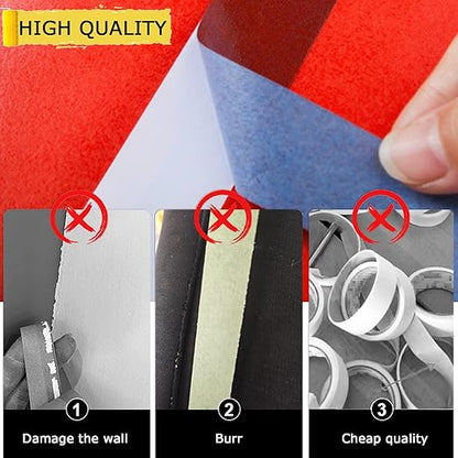 6 Rolls Masking Tape, Blue Painters Tape, Artist Painter's Painting Paper Tape for Multi-Purpose Wall Paint, DIY Crafts & Arts, Scrapbook, Decoration, Labeling, Edge Finishing (1.88Inch x 60.1Yard)