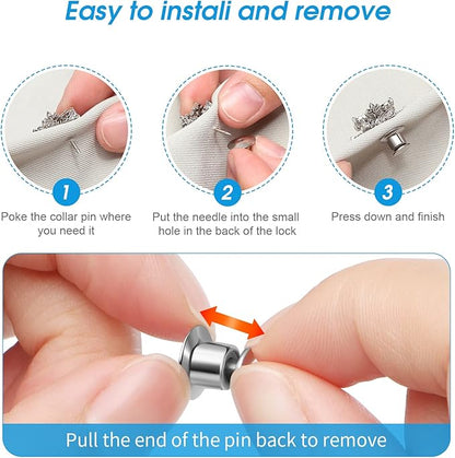 20PCS Locking Pin Back Locking Pin Keeper Clasp, Metal Pin Backing for Brooch Enamel Lapel Pin Lock