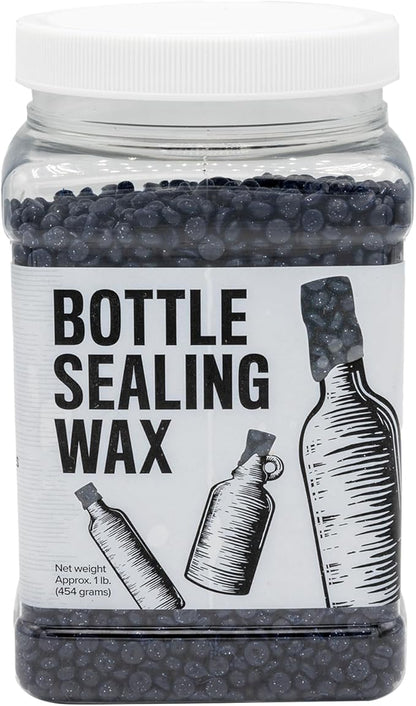 Blended Waxes, Inc. Bottle Sealing Wax, Pastille Wax Seal Beads For Wine, Beer, and Liquor Bottle Sealing, Seals Between 25-30 Bottles, 1 lb, Blue Metallic