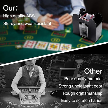 Automatic Card Shuffler 6 Deck Electric Heavy Duty Card Shuffler for Cards,USB/Battery Operated,Perfect for Poker, UNO,and Card Games