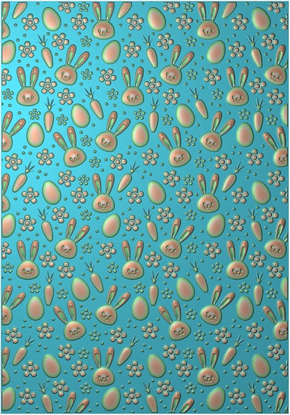 BAOFALI 3D Embossing Folder for Card Making,Easter Bunny Plastic Texture Fades Embossing Folder Template for Scrapbooking Cardstock Album DIY Decoration Paper Crafting 6.3x4.5inch