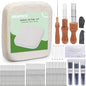 OEHPICC 128 Pcs Needle Felting Tools, 6×6 Inch Wool Felting Pad, 102 Pcs Felting Needles, Felting Tools with 3 Size Wooden Handle Holder for DIY Wool Felting Projects