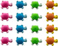 36 Pcs Pencil Eraser Set, 3D Cute Erasers for Kids, Children's Gifts, Party Favor, Classroom School Rewards (Turtle)