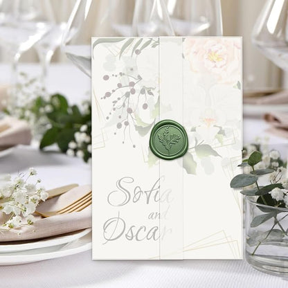120 Pack Pre-Folded Vellum Jackets for 5.5x7.5 Invitations, Translucent Vellum Paper 5.5x7.5 Jackets, 100GSM Wedding Invitations Wraps, Envelope Liners for Birthdays, Baby Showers