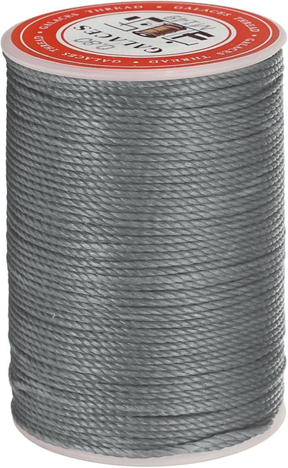uxcell Round Leather Sewing Waxed Thread, 55m / 60 Yards Wax Polyester String, 0.8mm Waxed Stitching Cord for Leather Crafts, Bookbinding, Bracelets Braided, Dark Coffee