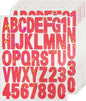 Starboling Letter Stickers,2 inch 8 Sheets Red Alphabet Sticker,Self Adhesive Vinyl Letter Stickers Mailbox Numbers,for Arts Crafts Outdoor Sign Poster Mailbox Sign Doors Mailboxes Car Truck