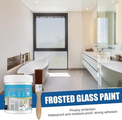 Frosted Glass Paint, 2Pcs Matte Hazy Spray, Door and Window Shading, UV Resistant, Waterproof, for Baby, Indoor-Outdoor, 1 Can, 2 Brushes