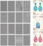 CHGCRAFT 16 Sheets Artistic Lines Clay Texture Mat Wavy and Plaid Pattern Polymer Clay Texture Sheets DIY Tools for Pottery Earring Jewelry Making Stamp Engraving Machines, 4x2.6inch