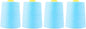 Mandala Crafts 4 Pack of Serger Threads Cones Spools - 20S/2 24000 Yards Polyester Baby Blue Threads for Sergers Machine and Overlock Quilting Sewing Machine